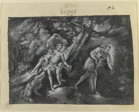 Adam et Eve avec Caïn et Abel enfants