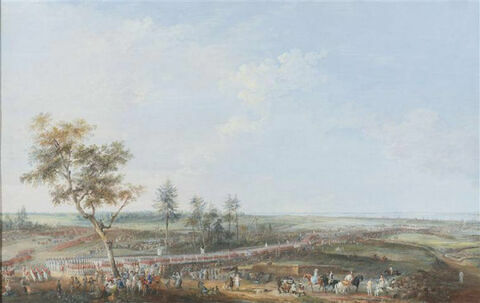 Rochambeau recevant la reddition des troupes anglaises à Yorktown, 19 octobre 1781