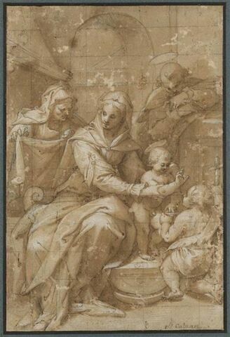 La Sainte Famille avec sainte Anne et le petit saint Jean