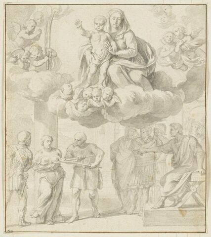 L'Apparition de la Vierge et de l'Enfant Jésus et martyre de sainte Agathe, image 1/2