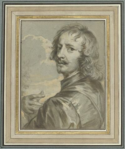 Portrait de van Dyck en buste, de trois quarts vers la gauche