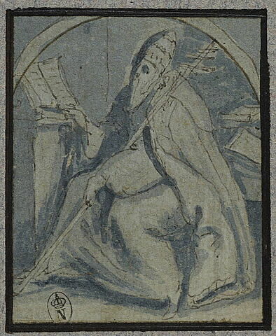 Saint grégoire le grand, devant un pupitre