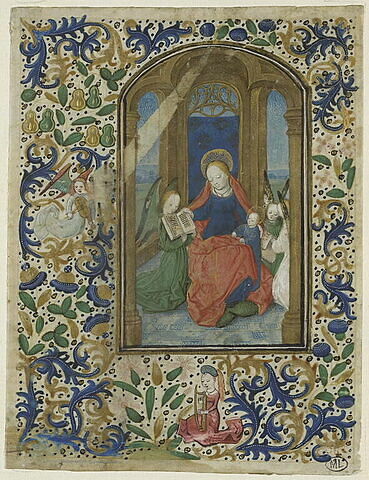 La Vierge à l'Enfant assise et trois anges, image 1/1