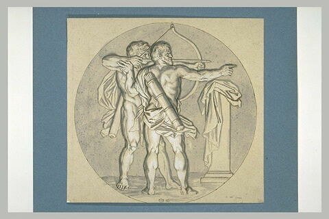 Hercule apprenant à tirer à l'arc avec Teutaros, image 2/2