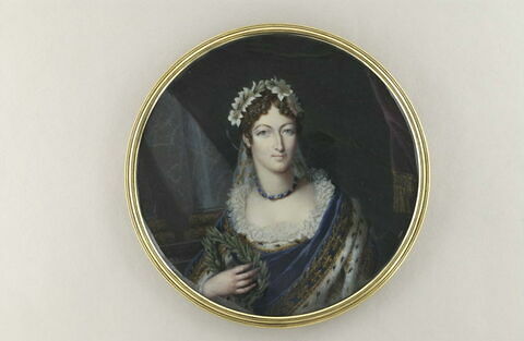 La duchesse d'Angoulême, en buste, portant une couronne de lys
