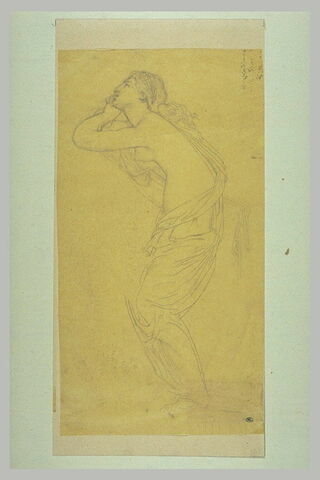 Jeune femme nue, de profil, à demi drapée, image 2/2