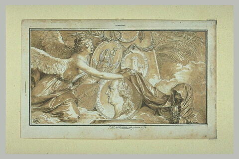 L'Ange de la France défendant Louis XV de la mort et de l'oubli, image 1/1