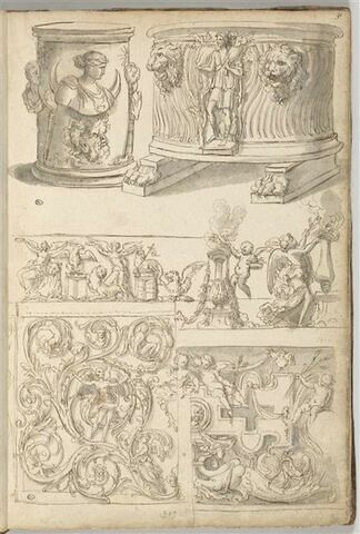 Six études d'antiques et de motifs décoratifs, image 2/3