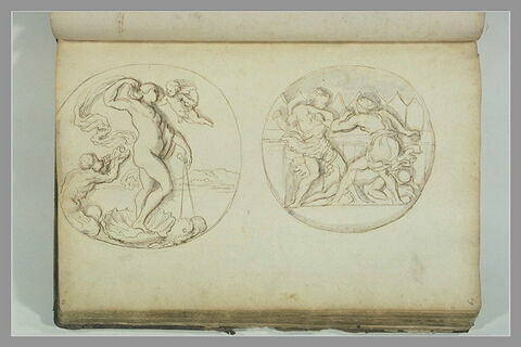 Vénus à la coquille ; Lutteurs antiques devant une palissade, image 2/2