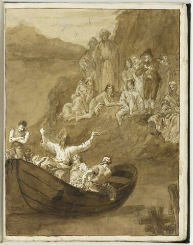 Le Christ dans sa barque prêchant sur le lac de Genesareth