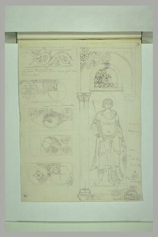 Mont Athos, Monastère de la Grande Lavra, étude de fresque : saint Léon, image 2/2
