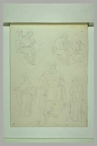 Mont Athos, Karyès, fresques de l'église du Protaton : figures de saints