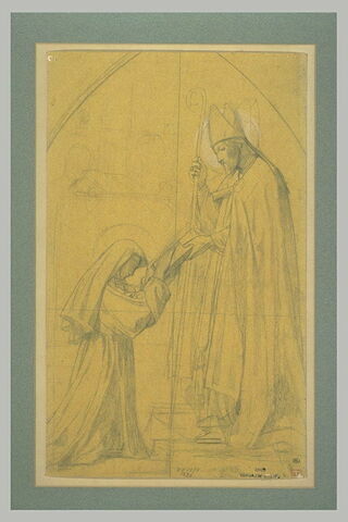 Saint François de Sales remet la règle à sainte Jeanne de Chantal