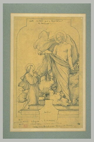 Adoration par sainte Marguerite-Marie Alacoque du Sacré-Coeur de Jésus, image 1/1