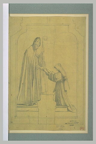 Saint François de Sales remet la règle à sainte Jeanne de Chantal