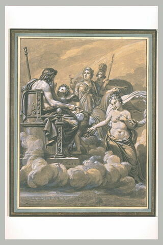 Vénus blessée par Diomède implore Jupiter