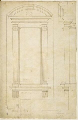 Eléments architecturaux de la bibliothèque Laurentienne, à Florence