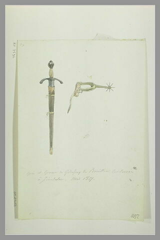 Epée et éperon de Godefroy de Bouillon conservés à Jérusalem