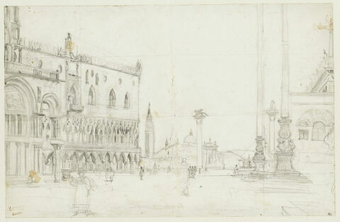 La place Saint-Marc à Venise, avec la Piazetta et Saint-Georges le Majeur