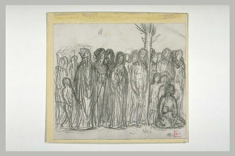 Groupe de personnages, dont un évêque, près d'un arbre, image 2/2