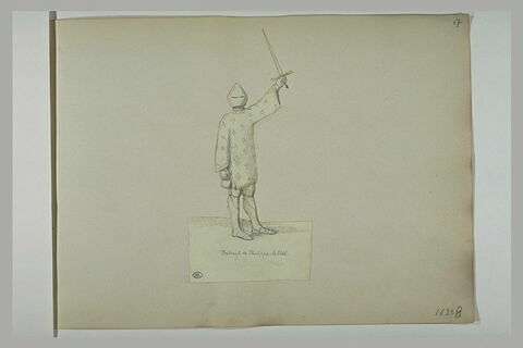 Homme, en armure, brandissant une épée: portrait de Philippe Le Bel