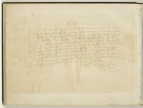 Texte manuscrit : 'Le Lendemain', image 1/2