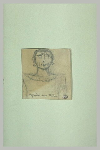 Homme vu en buste, de face, les yeux regardant à droite : Maxime Desjardins dans Theodora