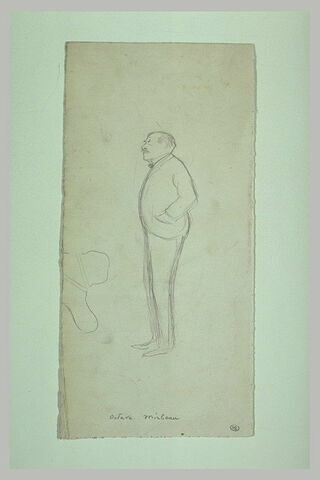 Homme, de profil à gauche, main dans la poche:Octave Mirbeau, image 1/1