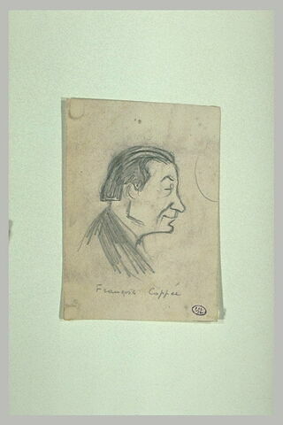 Homme vu en buste, de profil à droite:François Coppée, image 1/1
