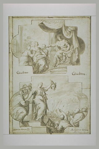 Evanouissement d'Esther ; Judith montrant la tête d'Holopherne, image 1/2