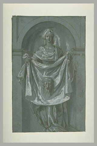 Saint Véronique, debout dans une niche, montrant la Sainte Face, image 1/1