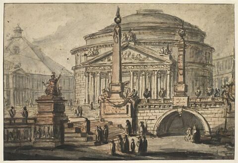 Caprice architectural inspiré du Panthéon de Rome, image 1/2