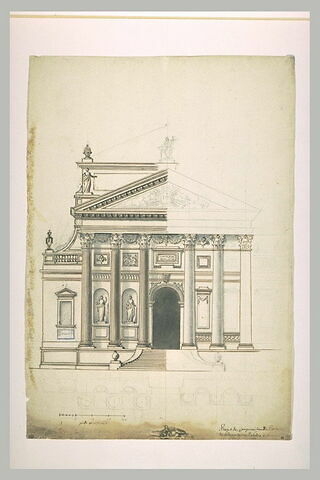Etude d'après l'élévation de la façade du Redentore, à Venise, image 1/1