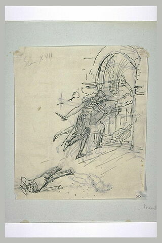 Projet d'illustration pour Macbeth : assassinat du fils de Macduff, image 1/1