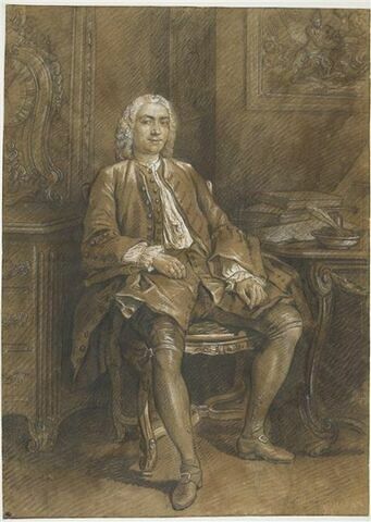 Portrait de Monsieur Pierre Berthelin de Neuville, assis, de face, image 1/2