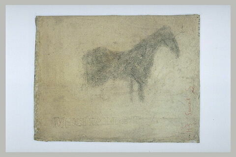 Silhouette d'un cheval, de profil à droite, image 1/1