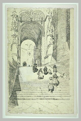 Les marches conduisant au porche de la cathédrale d'Albi, image 1/1