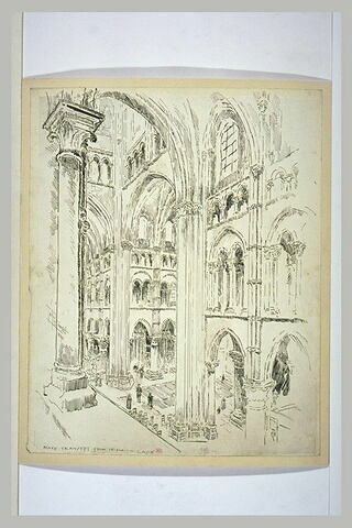 La cathédrale de Laon : nef et transept vus du triforium, image 1/1