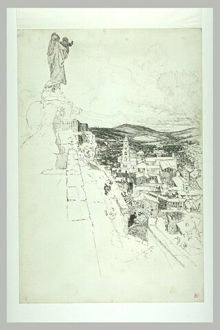 Le Puy, la cathédrale vue du rocher Corneille