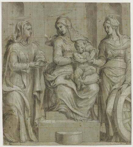 La Vierge, l'Enfant Jésus, sainte Lucie et sainte Catherine, image 1/2