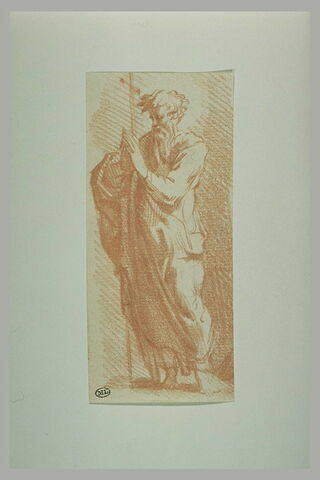 Saint Philippe, debout, tenant entre ses mains jointes une croix