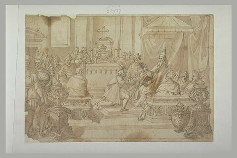 Jules III restituant le Duché de Parme à Ottavio Farnese, image 1/1