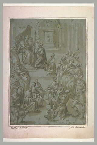 Sixte V confie l'étendard portant la Croix à Marcantonio Colonna, image 1/1