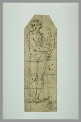 Apollon debout, de face, jouant de sa lyre, image 2/2