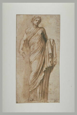 Femme debout, drapée : statue antique de Koré (?), image 2/2