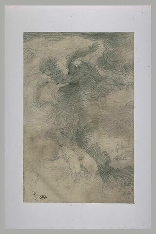 Deux figures sur des nuages : Jupiter et un amour, image 2/2