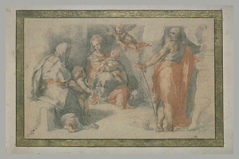La Sainte Famille avec le petit saint Jean et sainte Anne