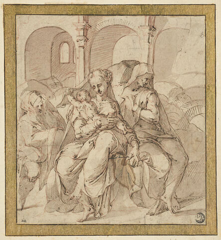 La Vierge et l'Enfant entre saint Joseph et sainte Anne, image 1/2