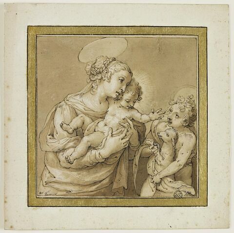 La Vierge avec l'Enfant Jésus et le jeune saint Jean portant l'Agneau, image 1/2