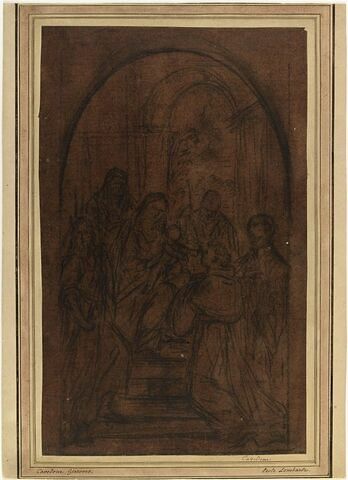 La Sainte Famille avec les saints Jean Baptiste, Antoine de Padoue et un saint jésuite